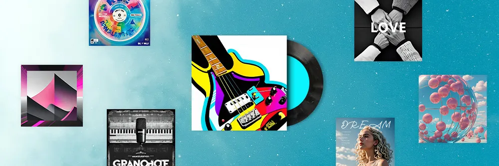 generated album covers made with PhotoDirector